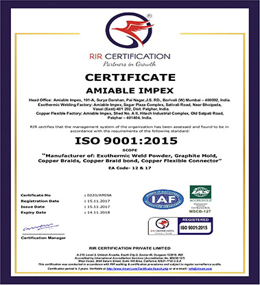 Exothermic-Welding-Certificates-ISO